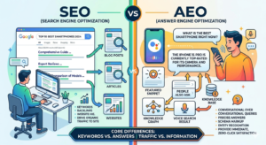 SEO vs AEO SEO and AEO